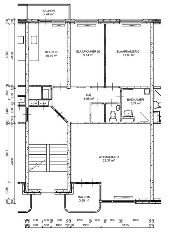 Appartement Tollensstraat in Amsterdam