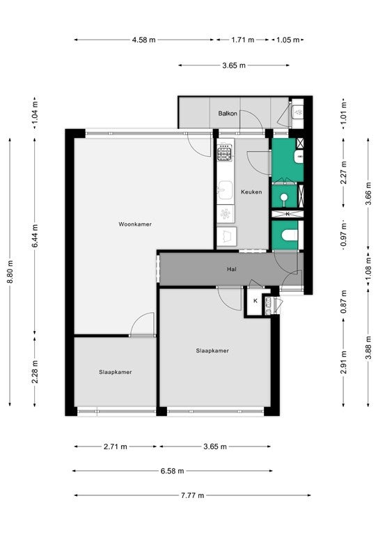 Appartement Van Wijngaardenlaan in Rotterdam