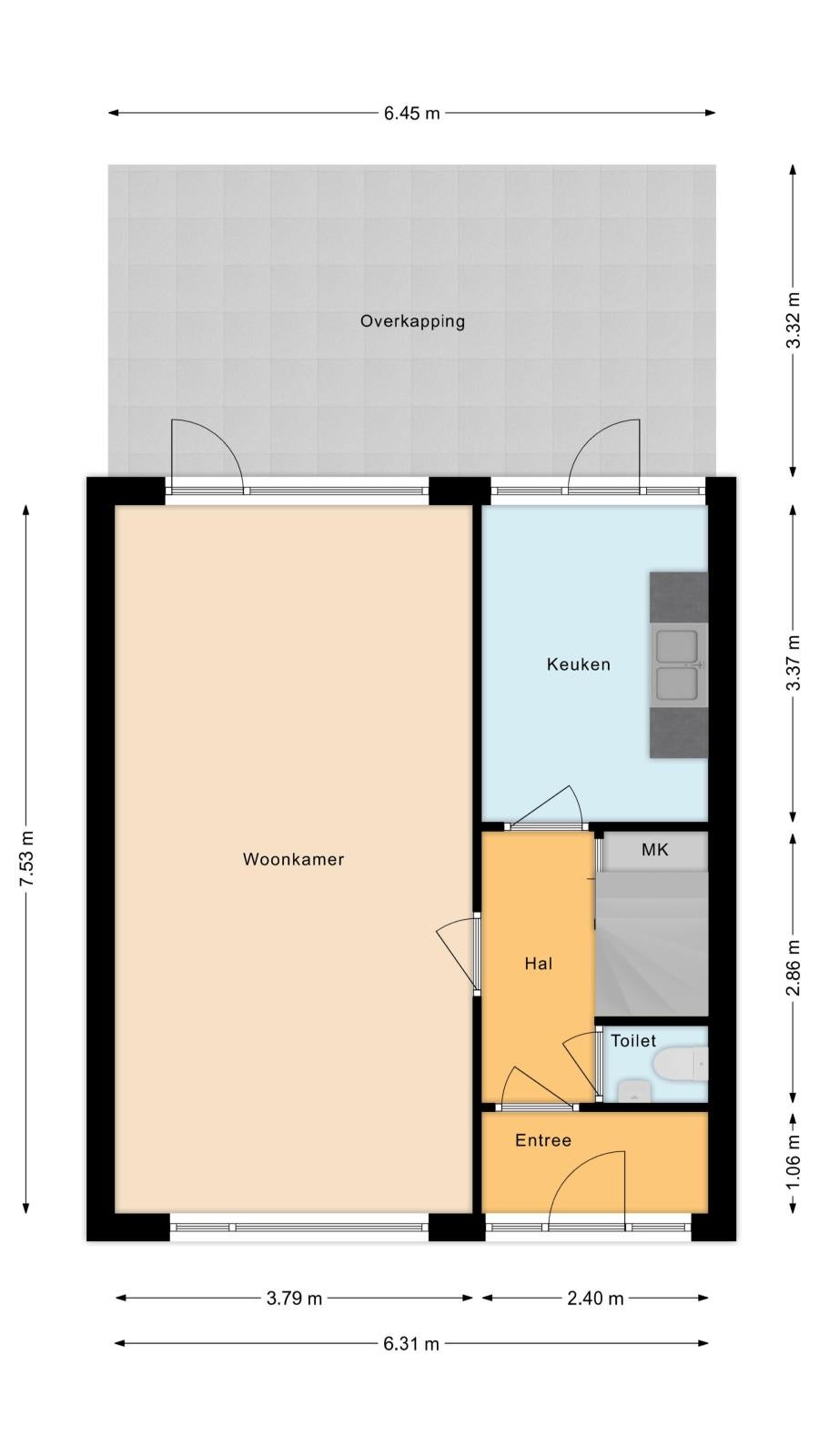 Tussenwoning te koop: De Ruijterstraat 11, Veghel