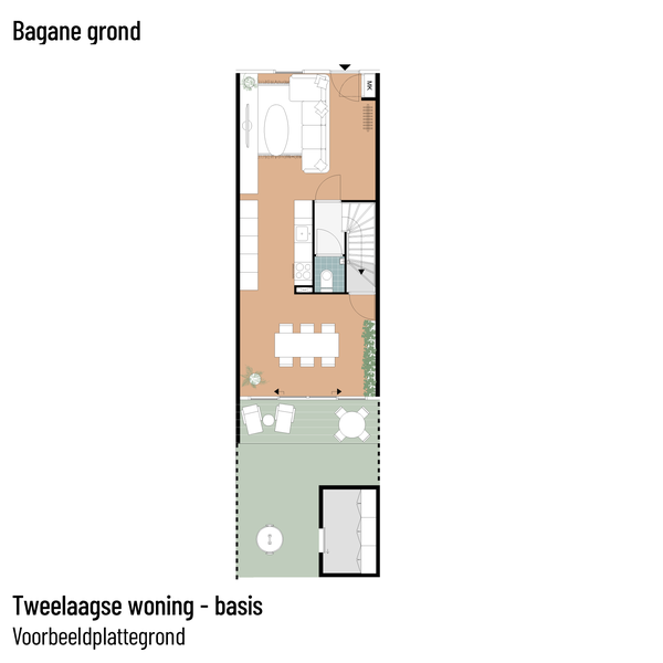 Tweelaagse tussenwoning in Rotterdam