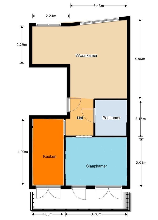 Appartement Orteliusstraat in Amsterdam