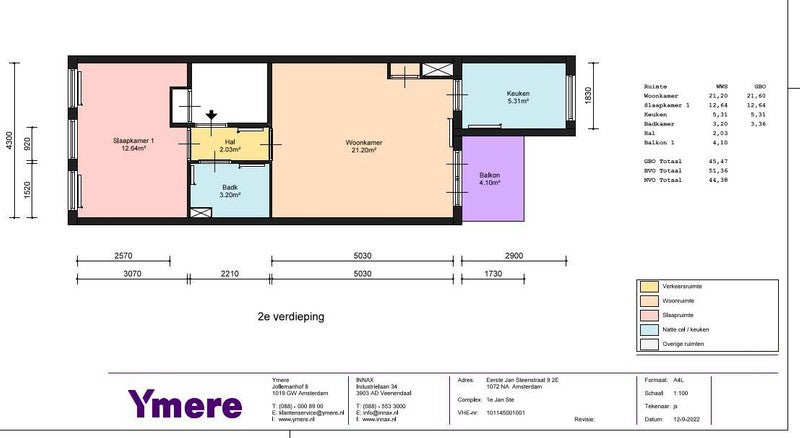 Appartement Eerste Jan Steenstraat in Amsterdam