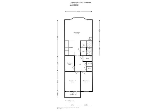 Appartement Taandersstraat in Rotterdam