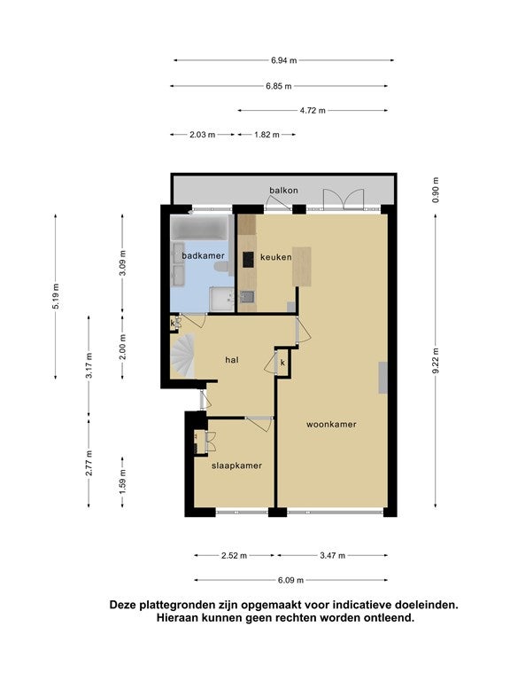 Appartement Maarsbergenstraat in Den Haag