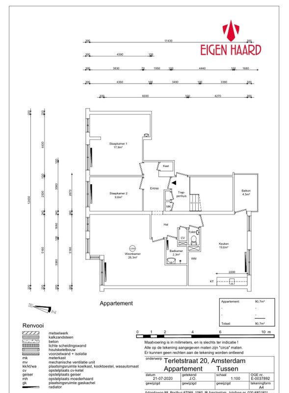Appartement Terletstraat in Zuidoost, Amsterdam