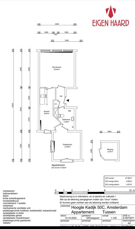Appartement Hoogte Kadijk in Amsterdam