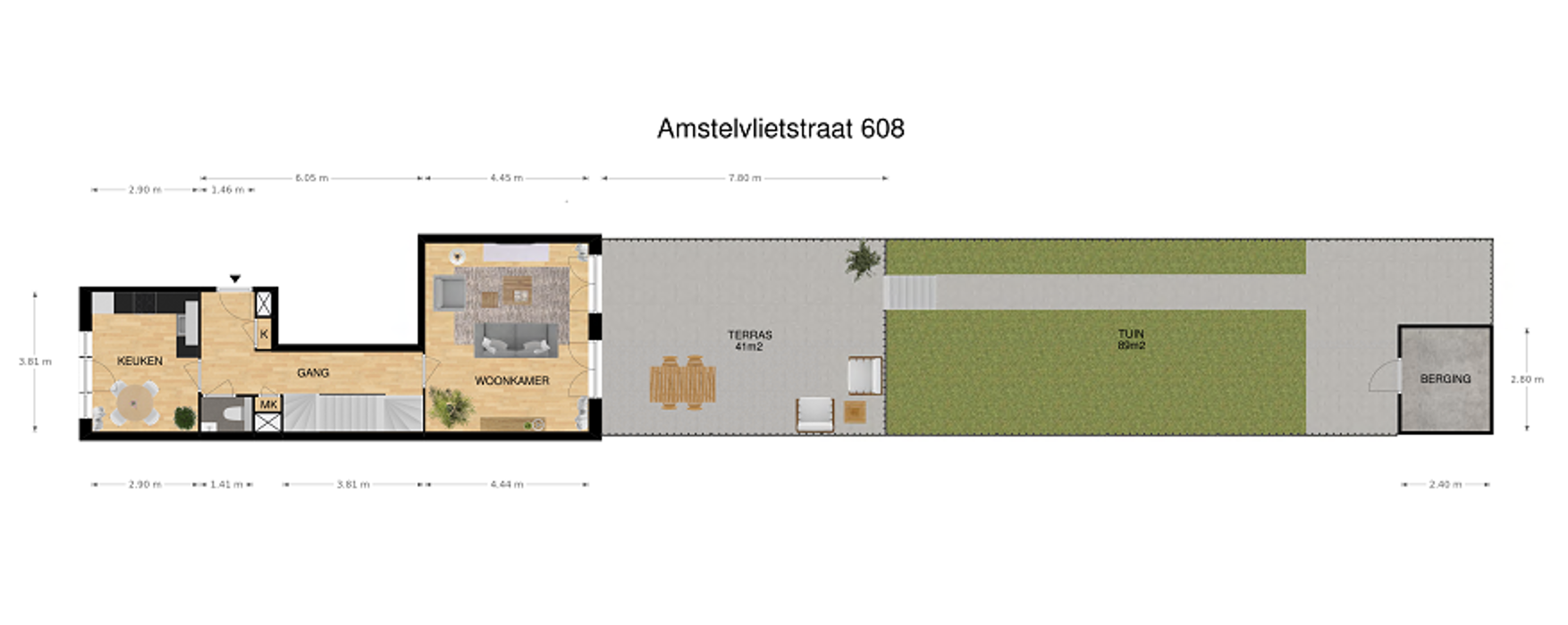 Appartement Amstelvlietstraat in Amsterdam