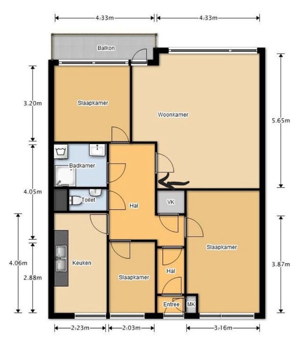 Flat Everaertstraat in Rotterdam