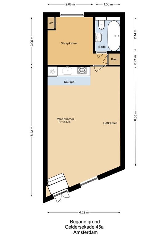 Appartement Geldersekade in Amsterdam