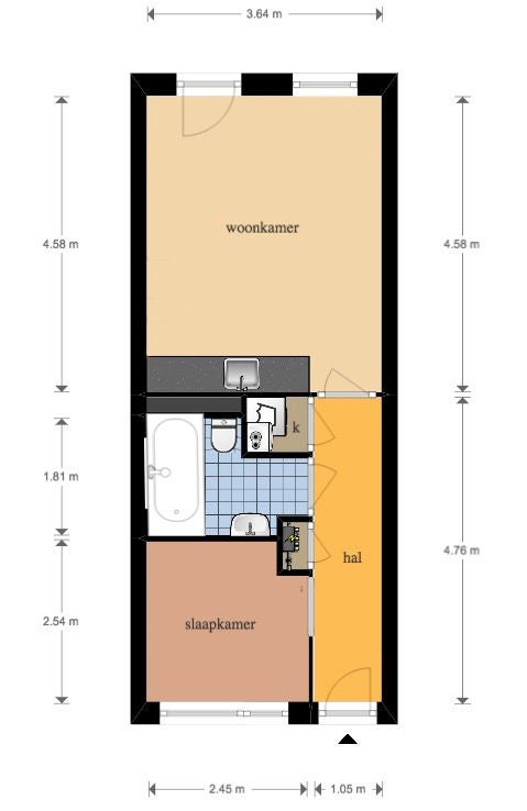 Studio te huur: Berlagestraat 108, Utrecht