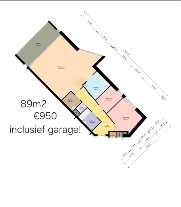 Appartement Galle Promenade in Velserbroek