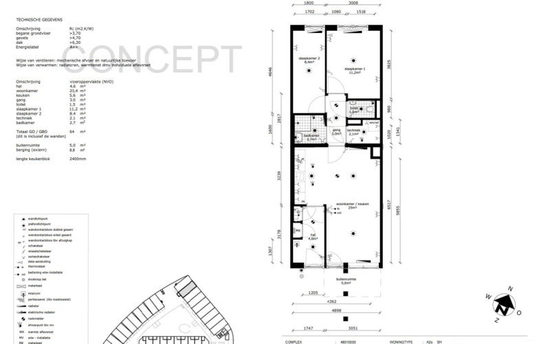 Appartement Odysseestraat in Almere, Almere Stad