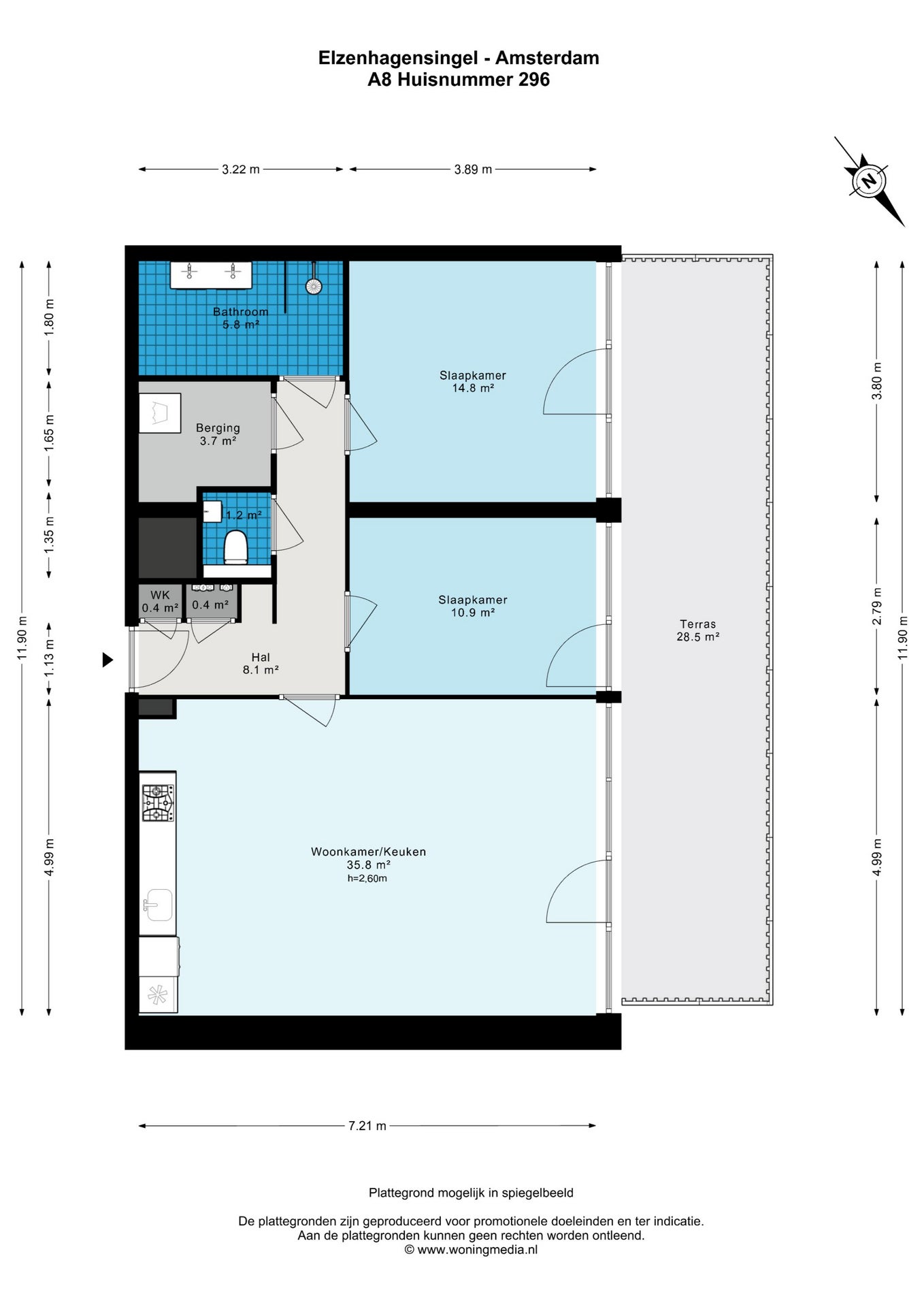 Appartement te huur: Elzenhagensingel 296, Amsterdam