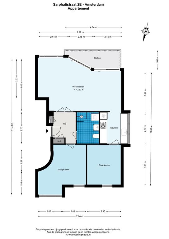 Woning te huur: Sarphatistraat, Amsterdam