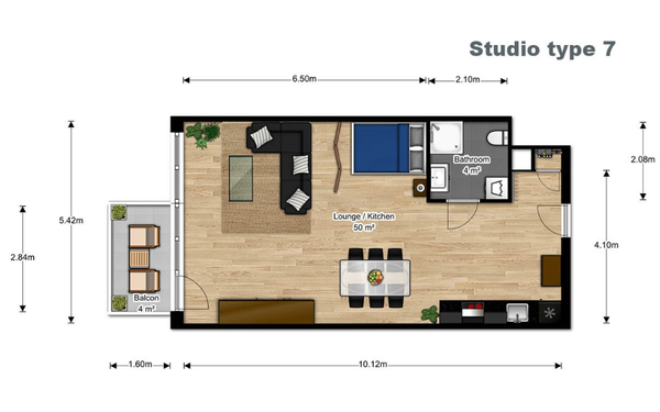 Studio Brede Hilledijk 114 D in Rotterdam