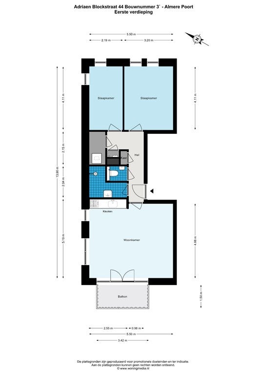 Appartement Adriaen Blockstraat in Almere