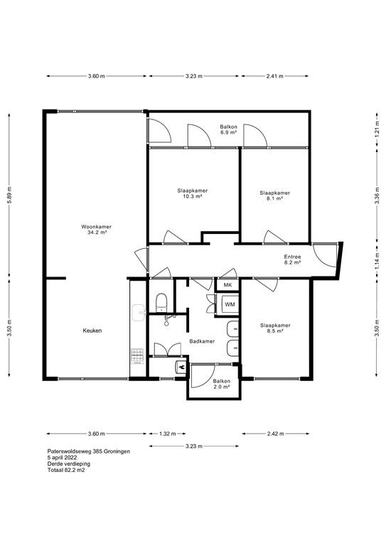 Appartement Paterswoldseweg in Groningen