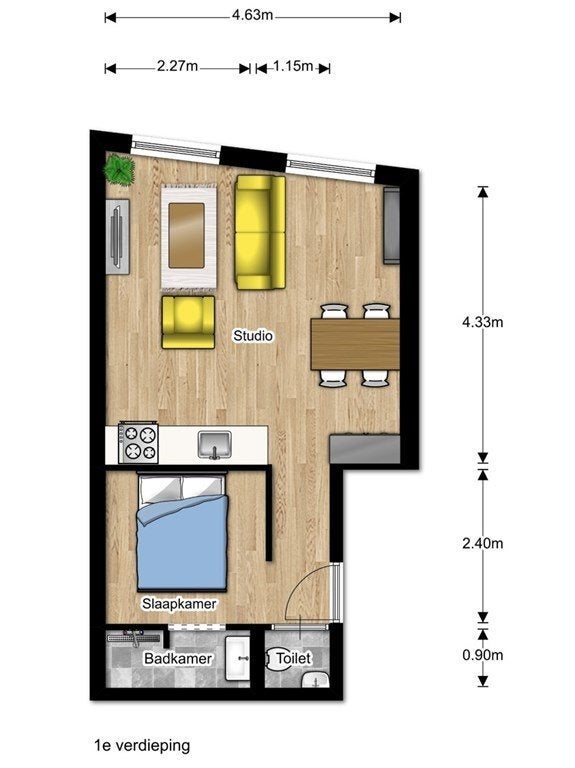 Studio te huur: Oude Delft 111C, Delft