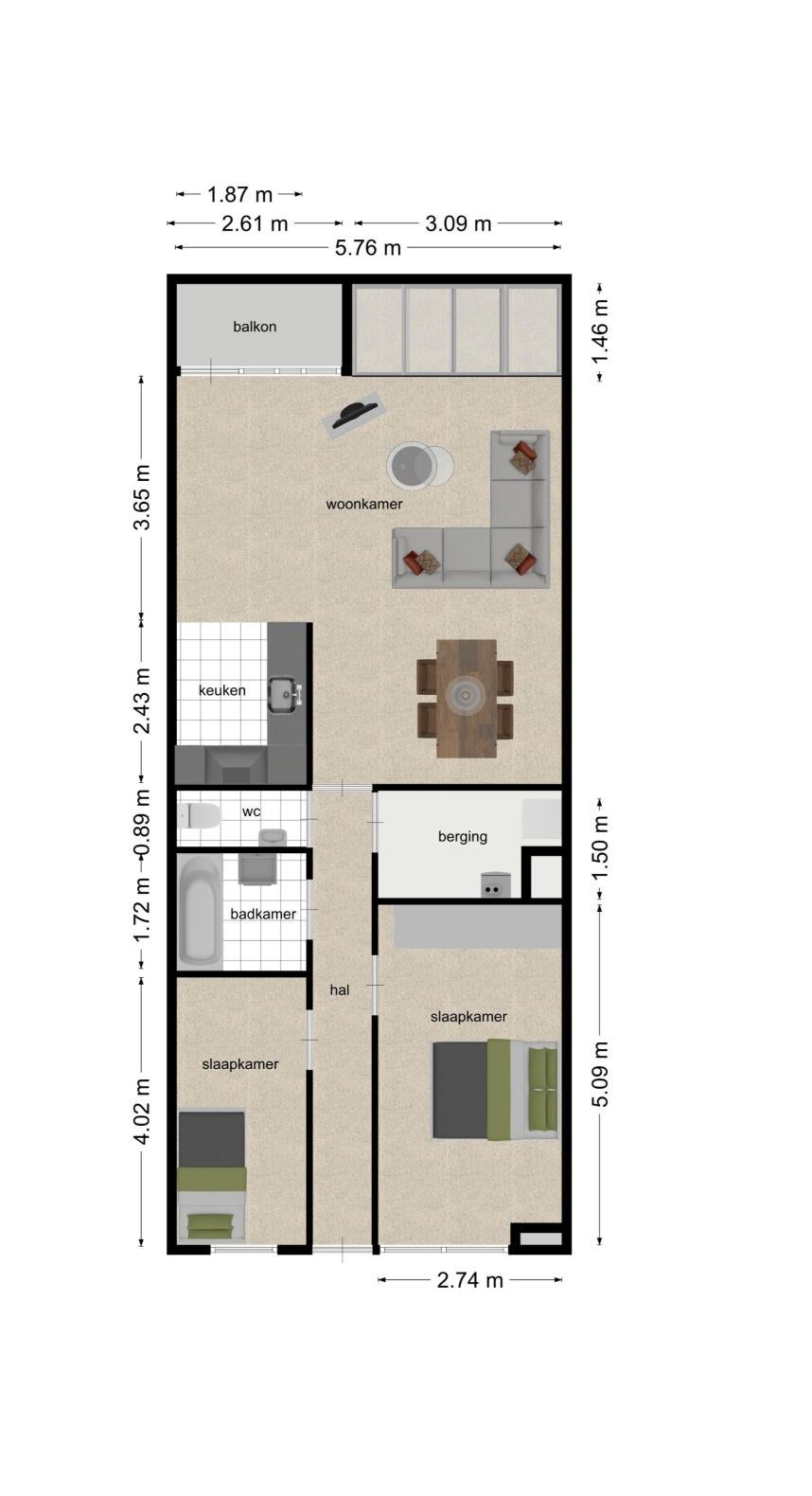 Woning te huur: Volksplein, Maastricht