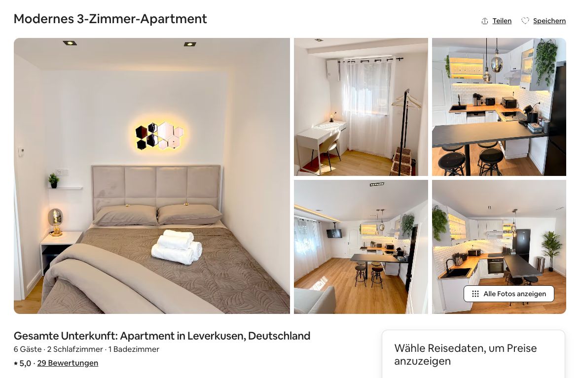 Wohnung Sonderburger Straße in Leverkusen
