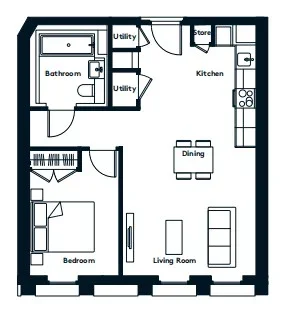 Flat Whitworth Street in Manchester
