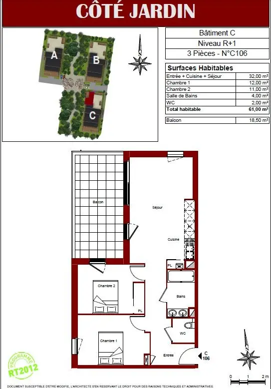 Appartement Rue Hervé-Bazin à Les Ponts-de-Cé