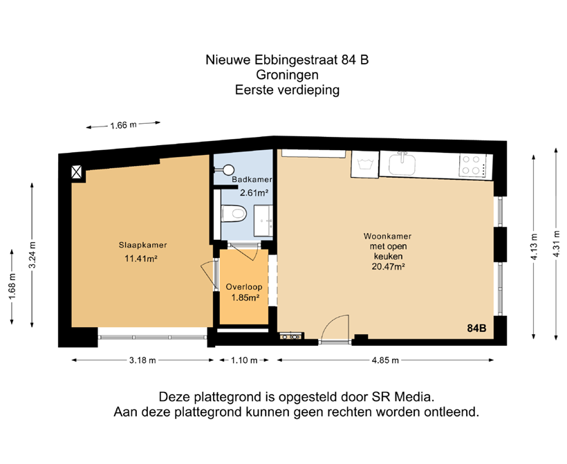 Kamer te huur: Nieuwe Ebbingestraat, Groningen