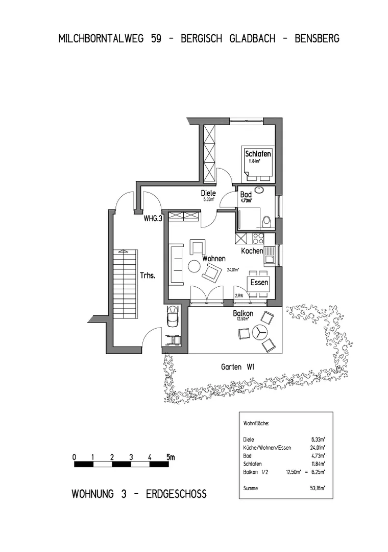Wohnung Milchborntalweg in Bergisch Gladbach