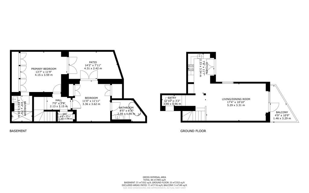 Flat Prince of Wales Terrace in Greater London