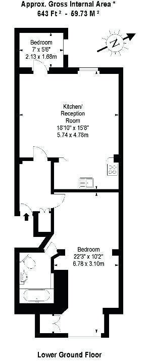 Flat Danbury Street in Greater London