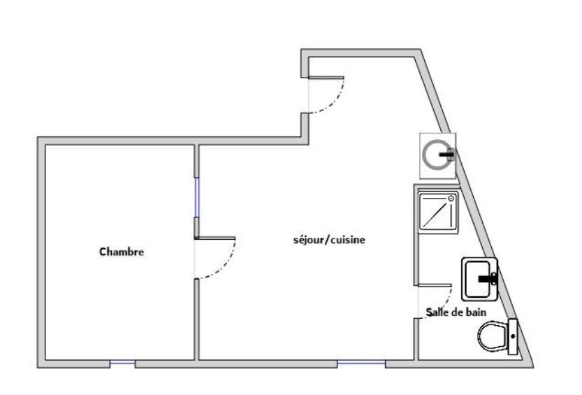 Flat Rue de Bagnolet in Paris