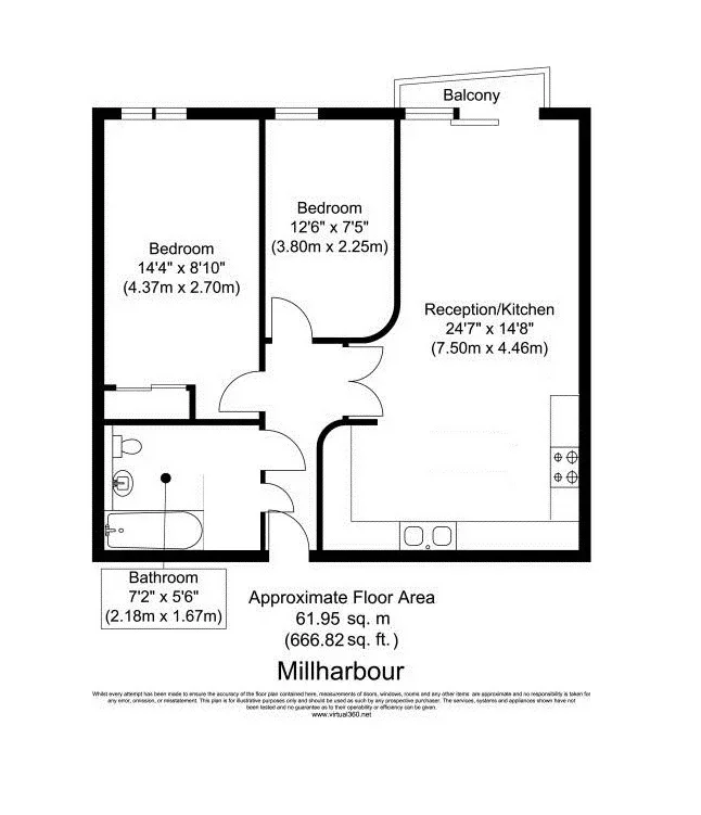 Flat Millharbour in Greater London