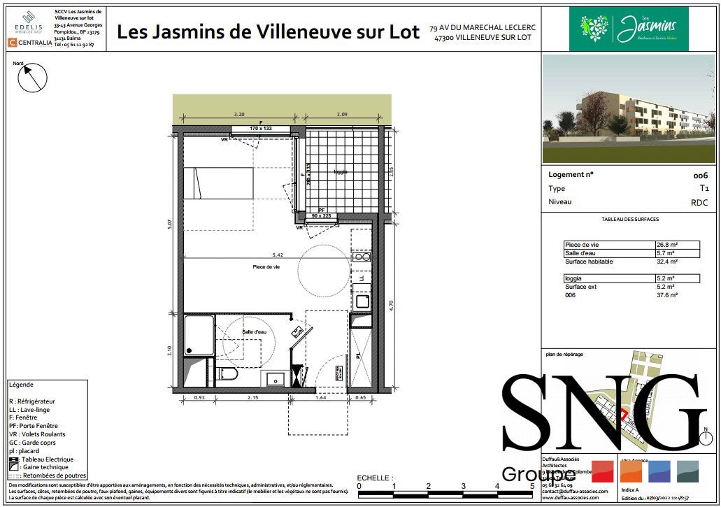 Flat Avenue du Maréchal Leclerc in Villeneuve-sur-Lot