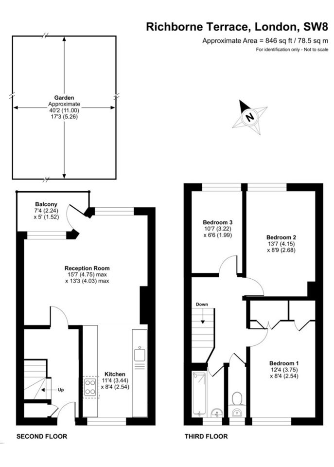 Flat Richborne Terrace in Greater London