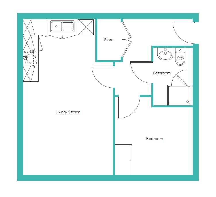 Flat Hurst Park Court in Huyton