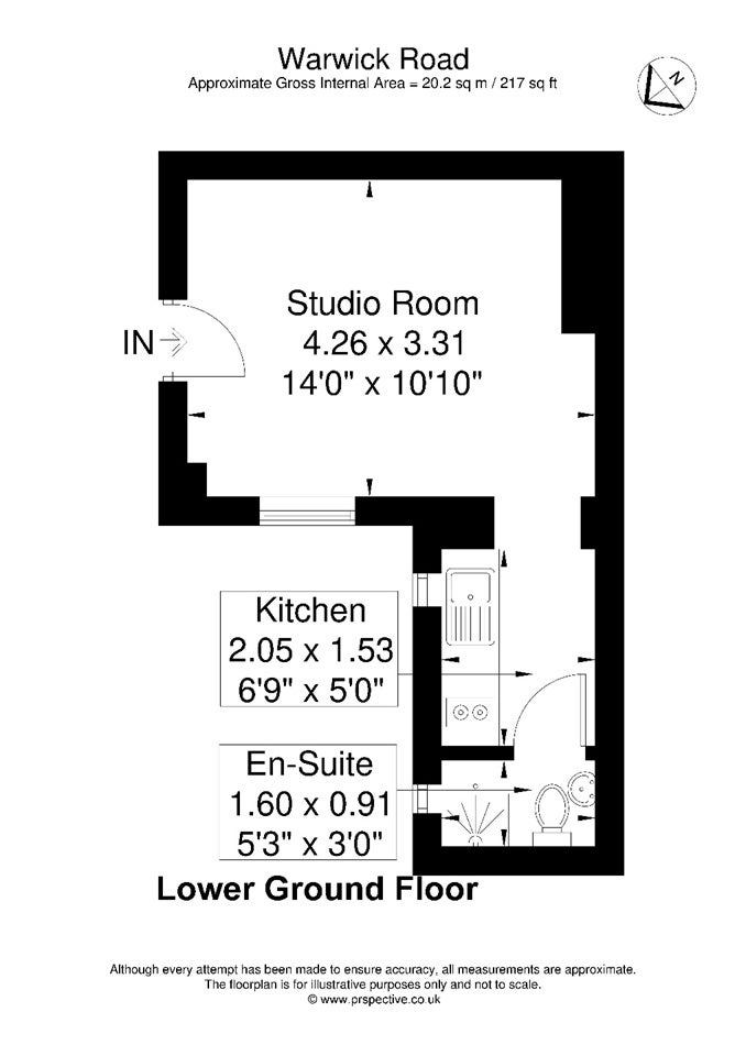 Flat Warwick Road in Greater London