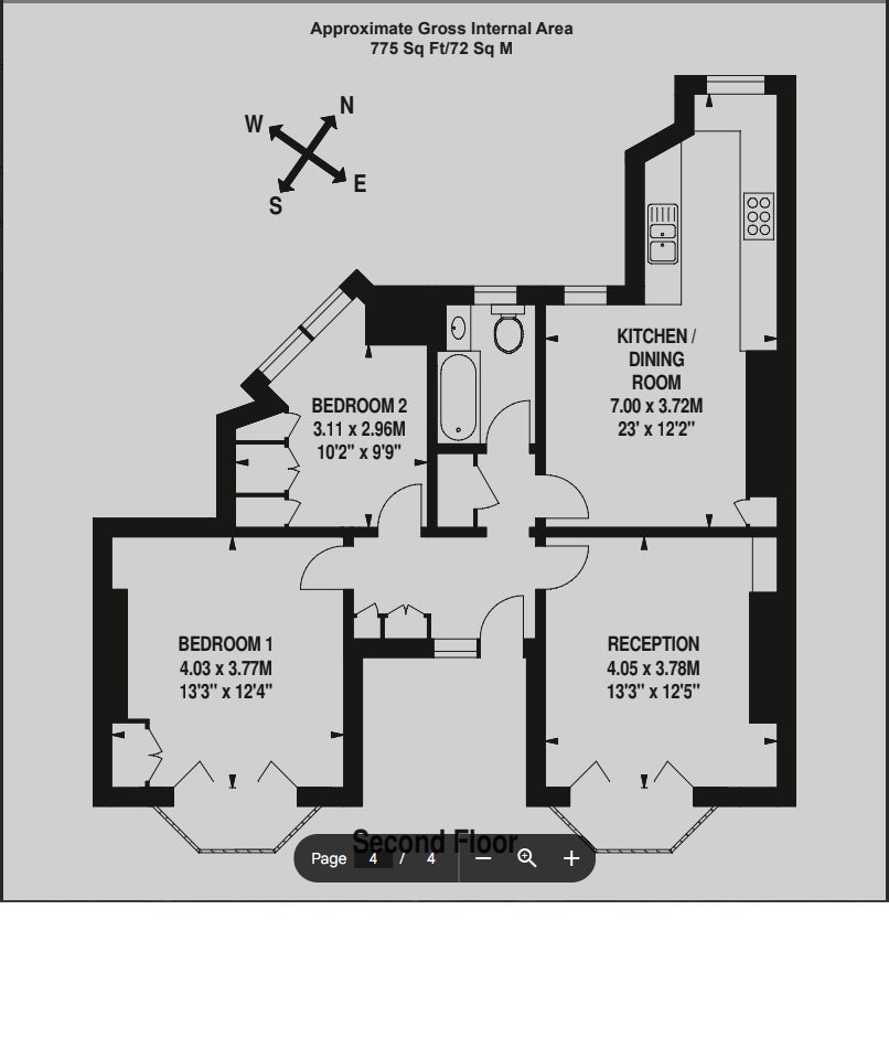 Flat Blythe Road in Greater London