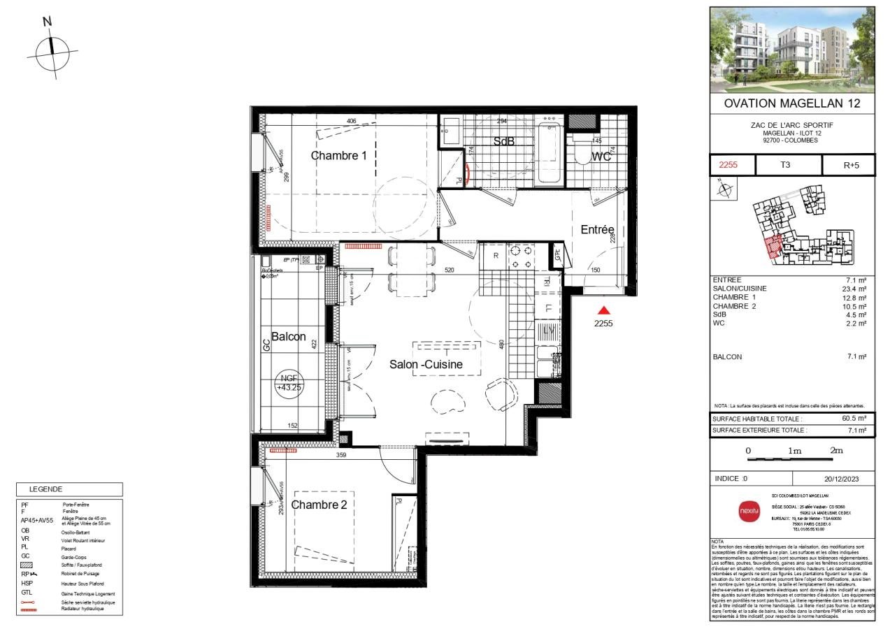 Flat Boulevard de Valmy in Colombes