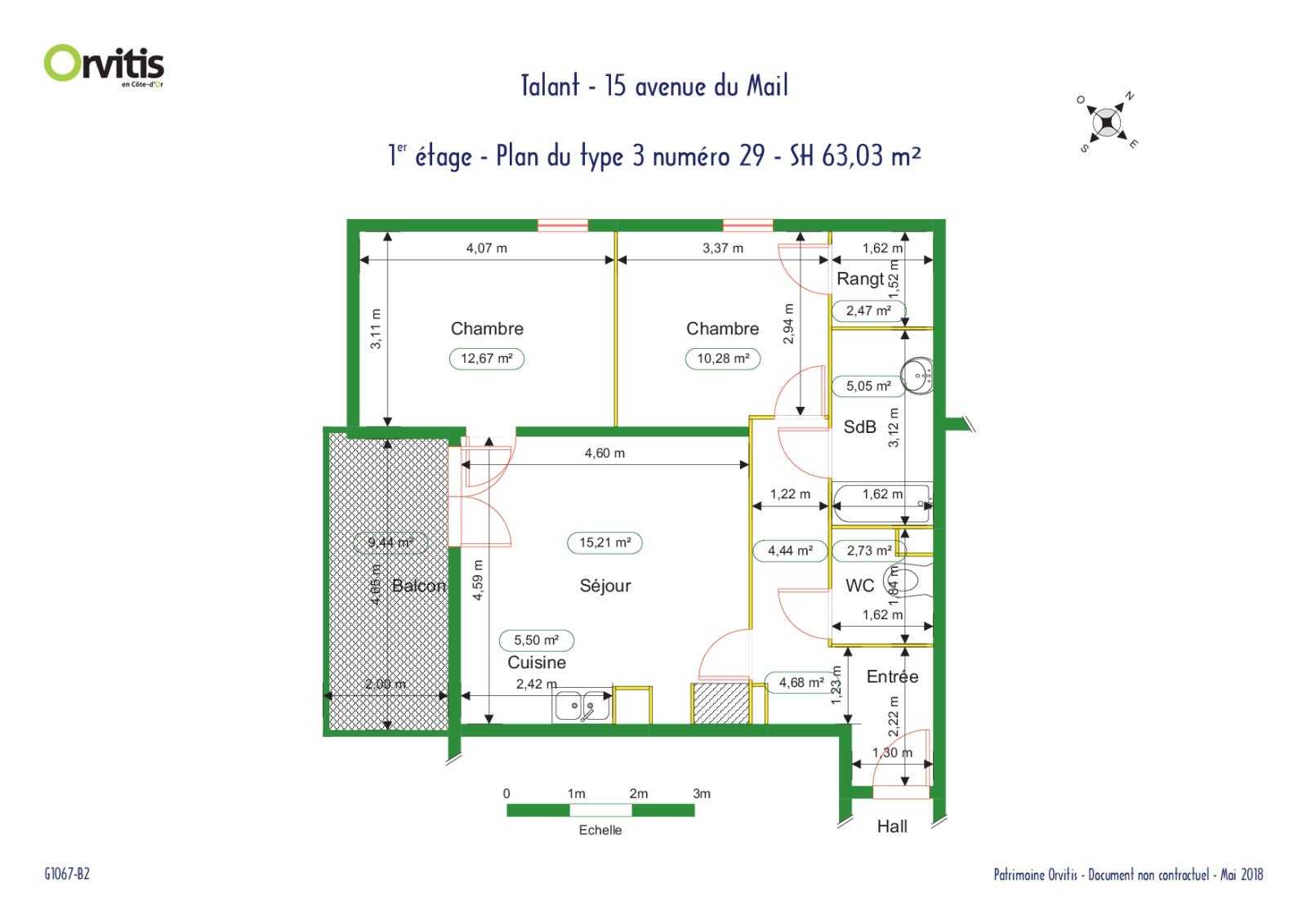 Appartement Avenue du Mail à Talant