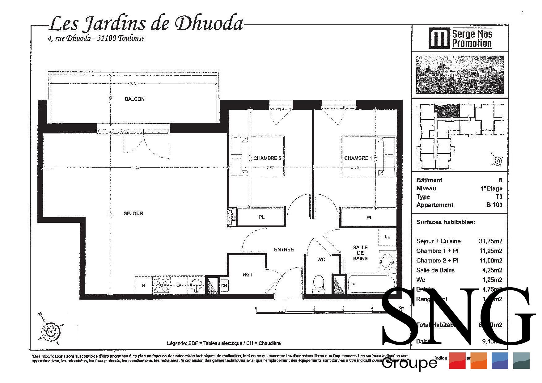 Appartement Rue Dhuoda à Toulouse