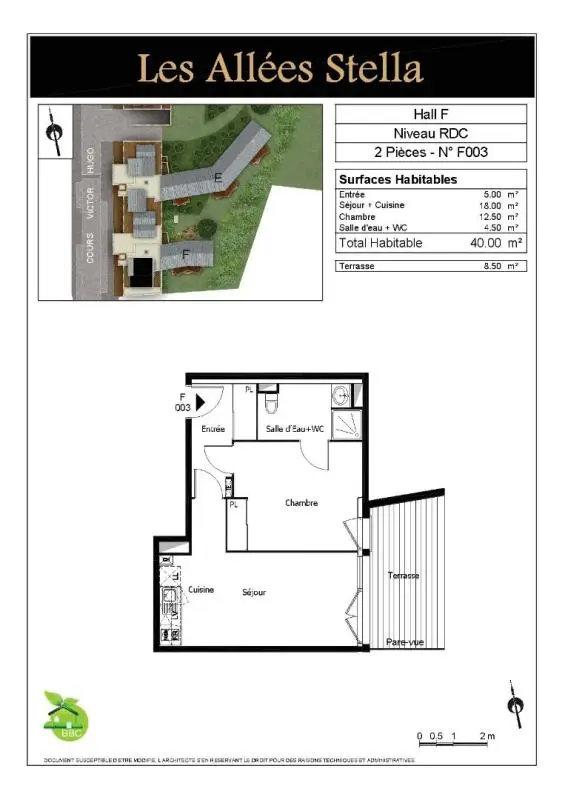 Flat Cours Victor Hugo in Cenon