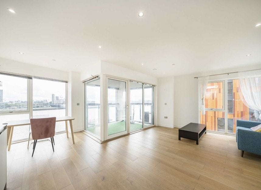 Flat River Barge Close in Greater London