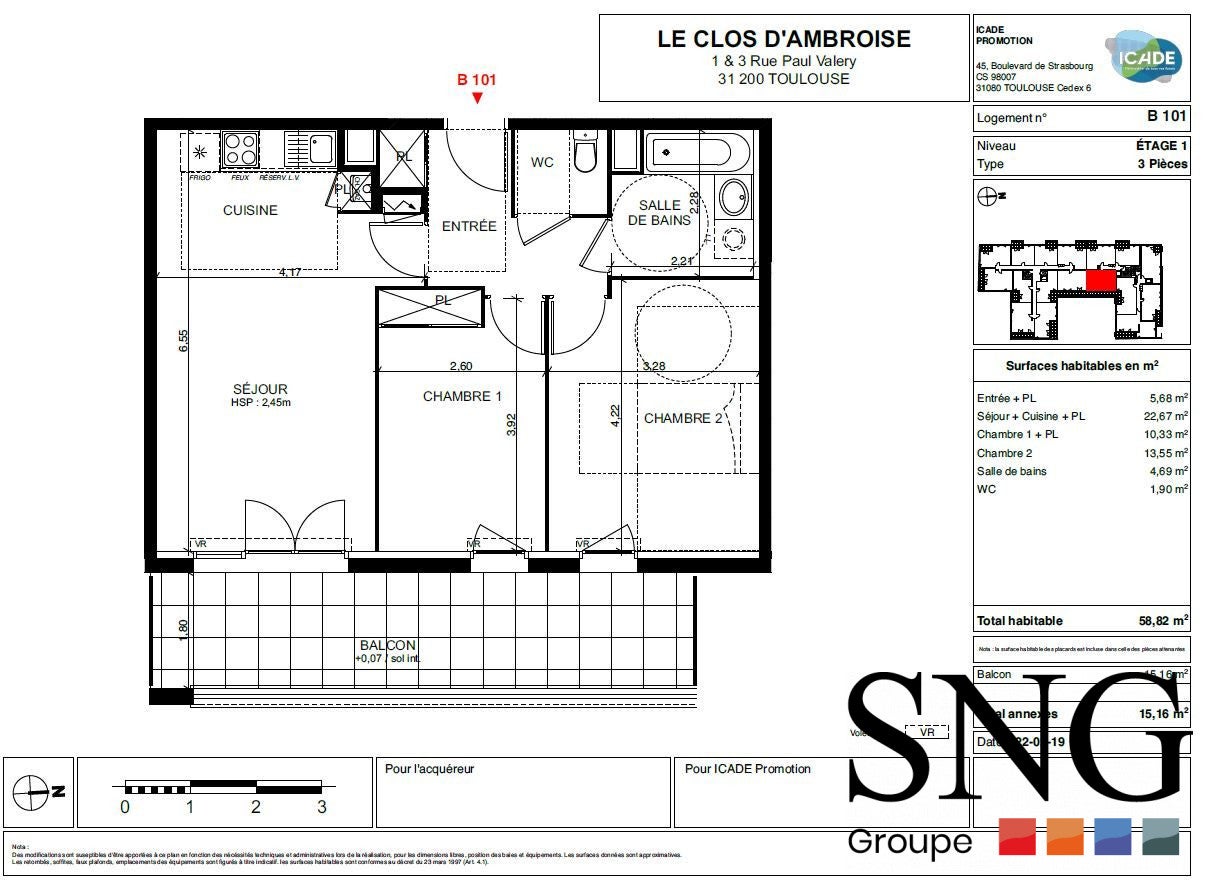 Flat Rue Paul Valéry in Toulouse