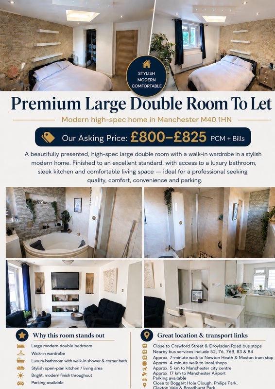 Room Risbury Walk in Manchester