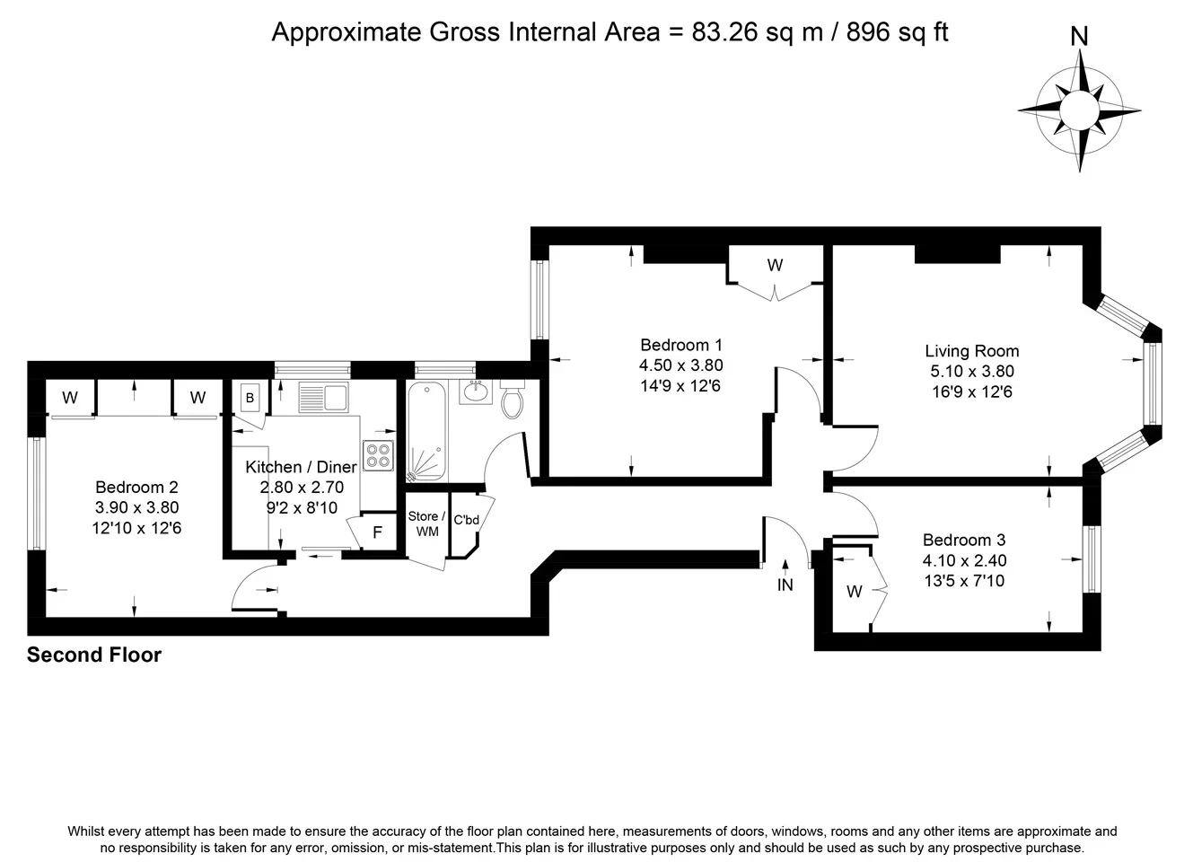 Flat Cranworth Gardens in Greater London