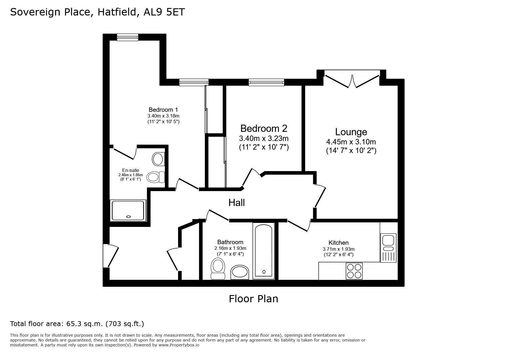 Flat Sovereign Place in Welwyn Hatfield