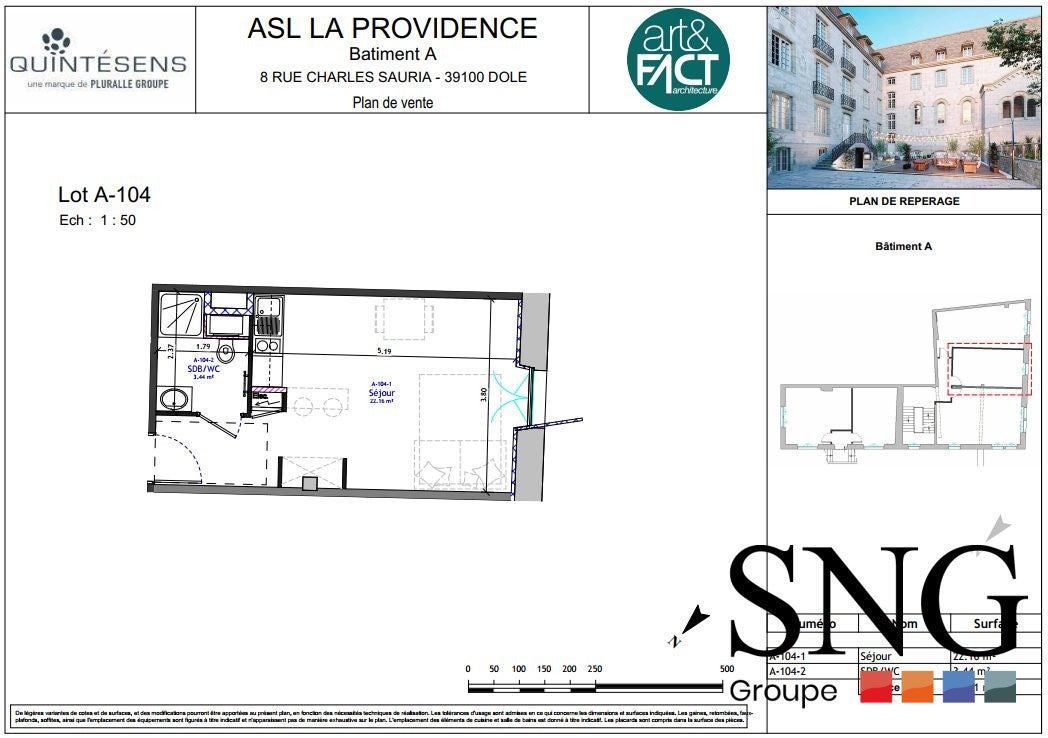 Appartement Rue Charles Sauria à Dole