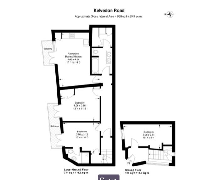 Flat Kelvedon Road in Greater London
