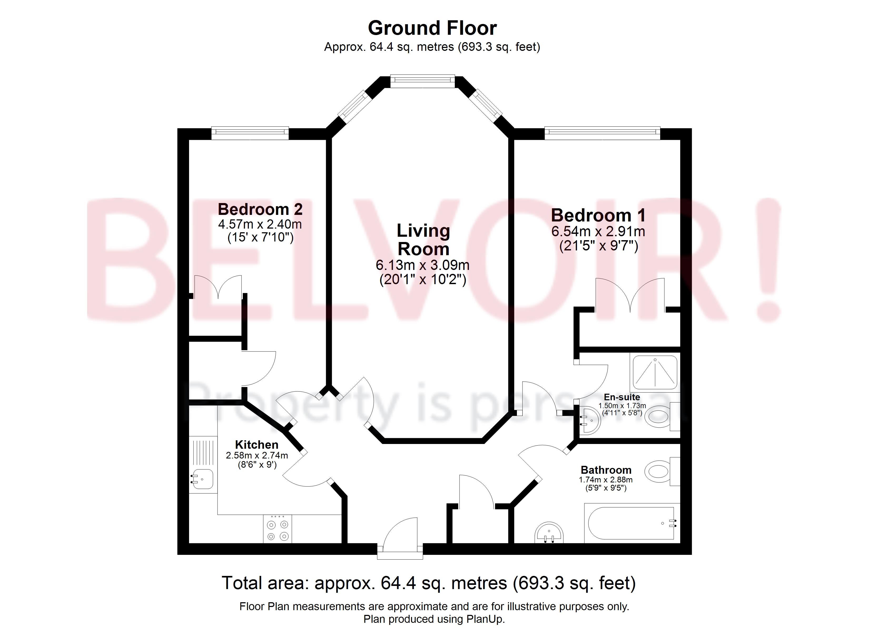 Flat Middle Gordon Road in Surrey Heath