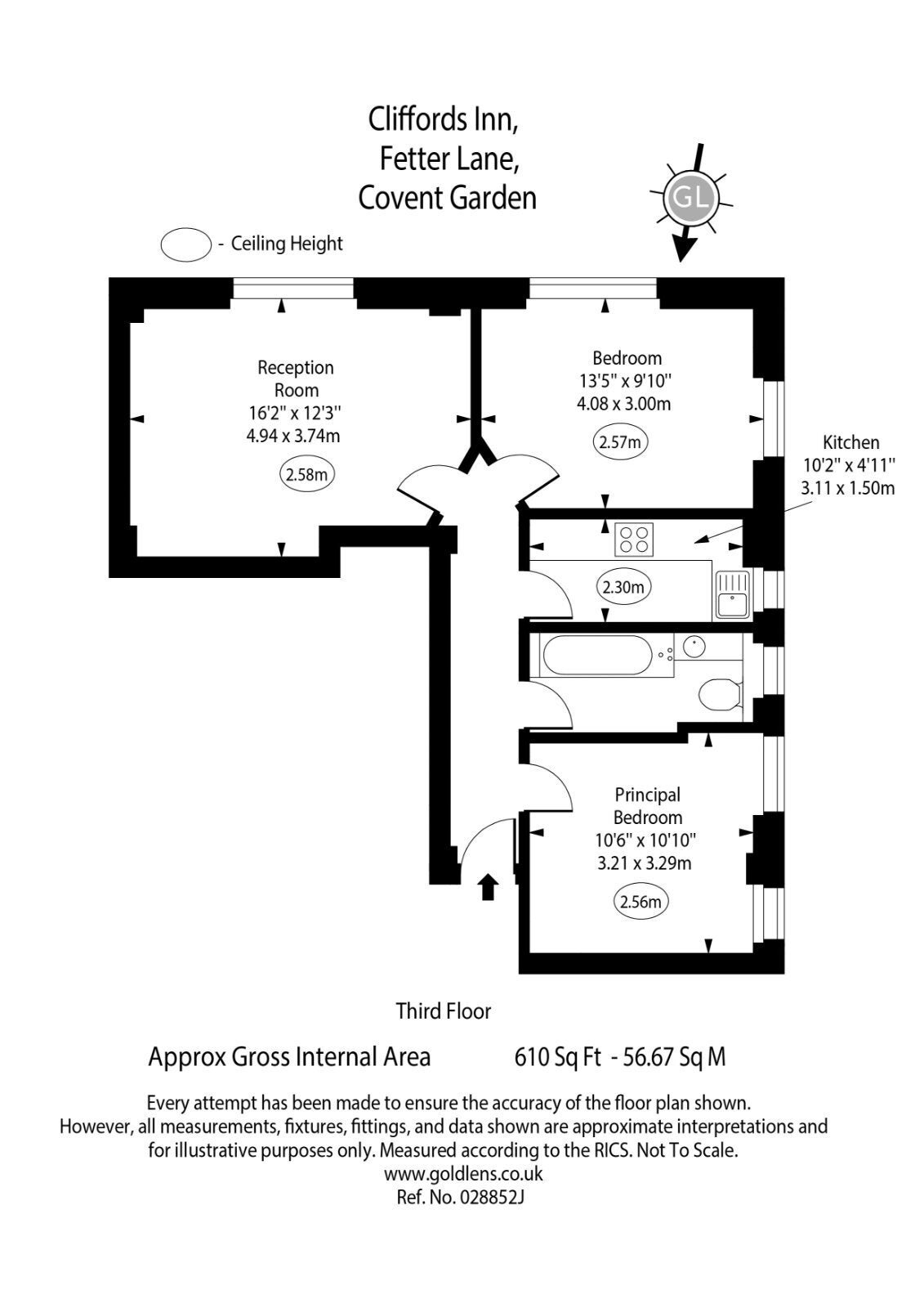 Flat Fetter Lane in City of London